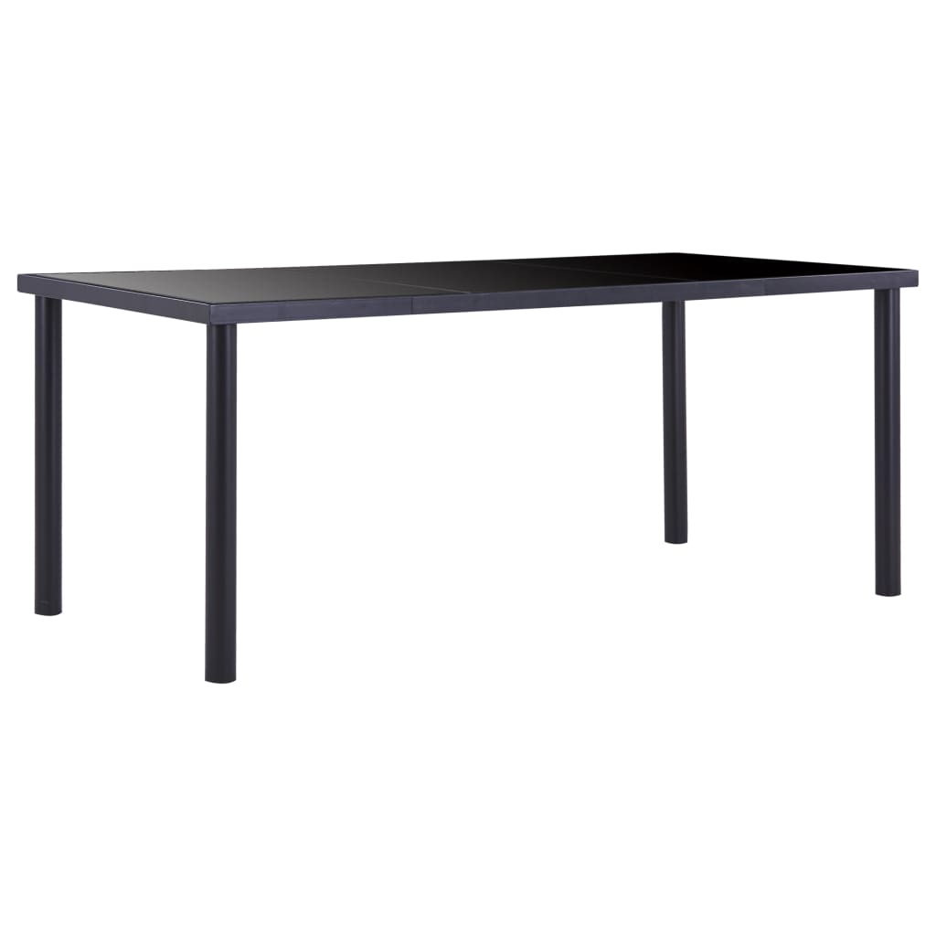 Esstisch Schwarz 120 x 60 x 75 cm Hartglas