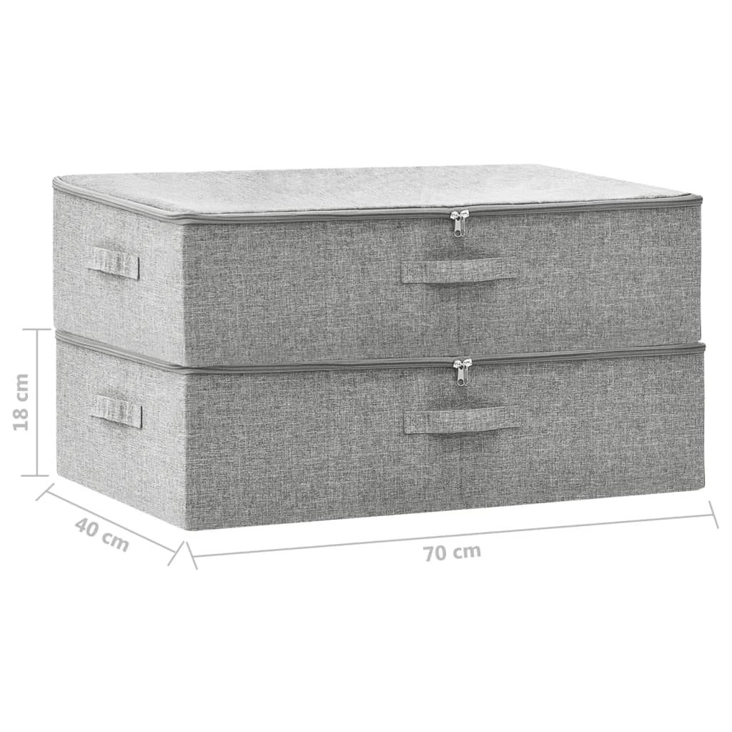 Aufbewahrungsbox Stoff 70x40x18 cm Anthrazit