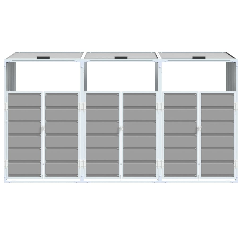 Mülltonnenbox für 1 Tonne Grün 72x81x115 cm Stahl