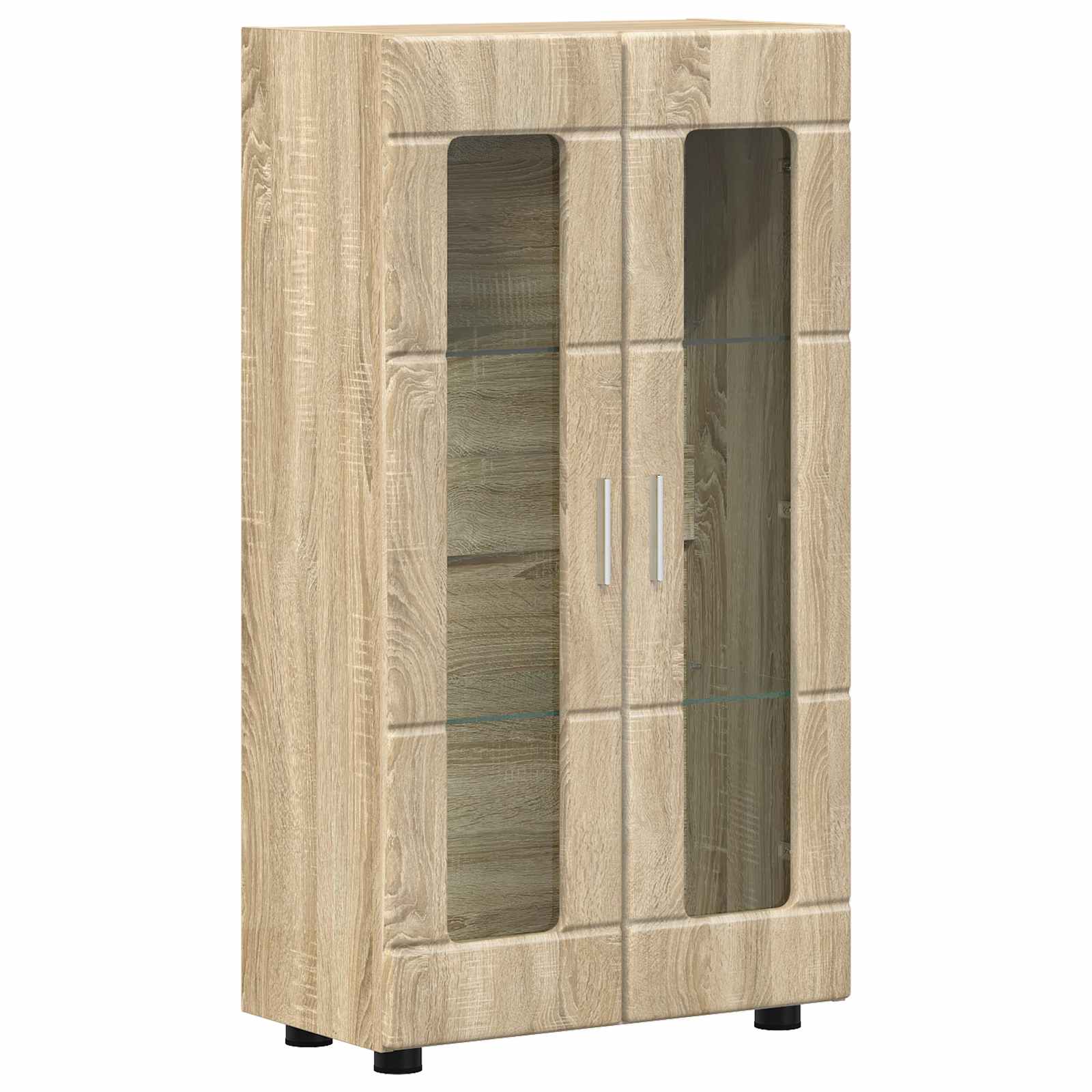 Highboard mit Regal FLORIN Weiß 60 x 35 x 182 cm Holzwerkstoff