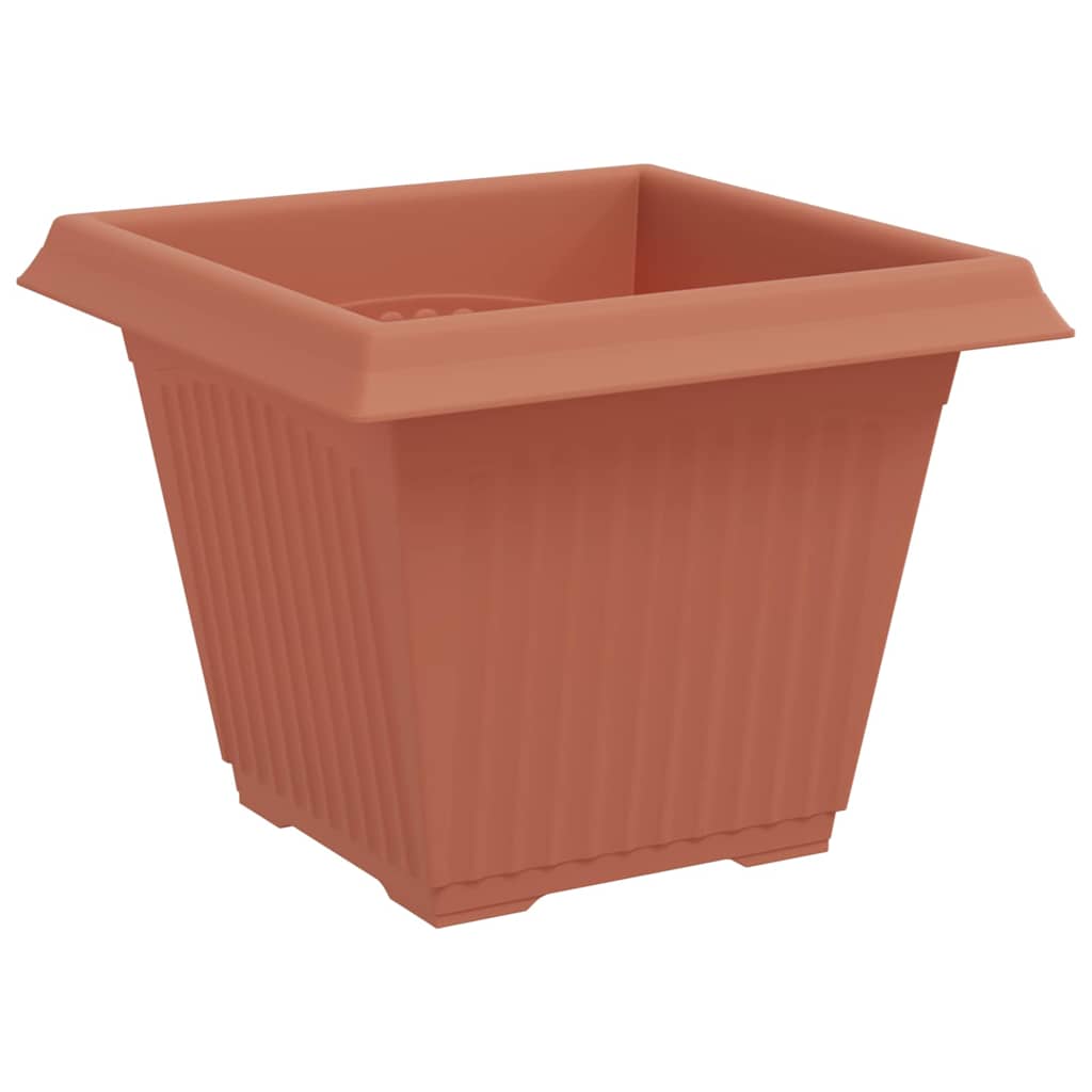 Blumentöpfe 6 pcs Ziegelrot 20 x 20 x 16 cm Kunststoff