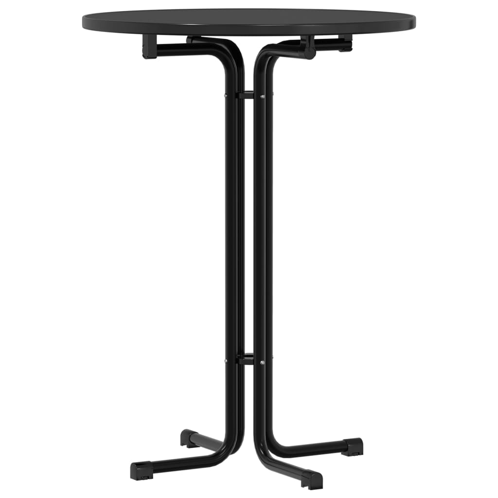 Bartisch Weiß Ø60x110 cm Holzwerkstoff und Stahl