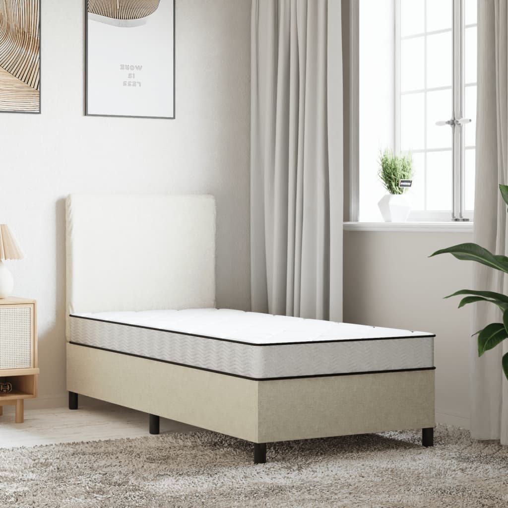 Schaumstoffmatratze für Kind Mittelweich 80 x 160 cm 16 cm Weiß