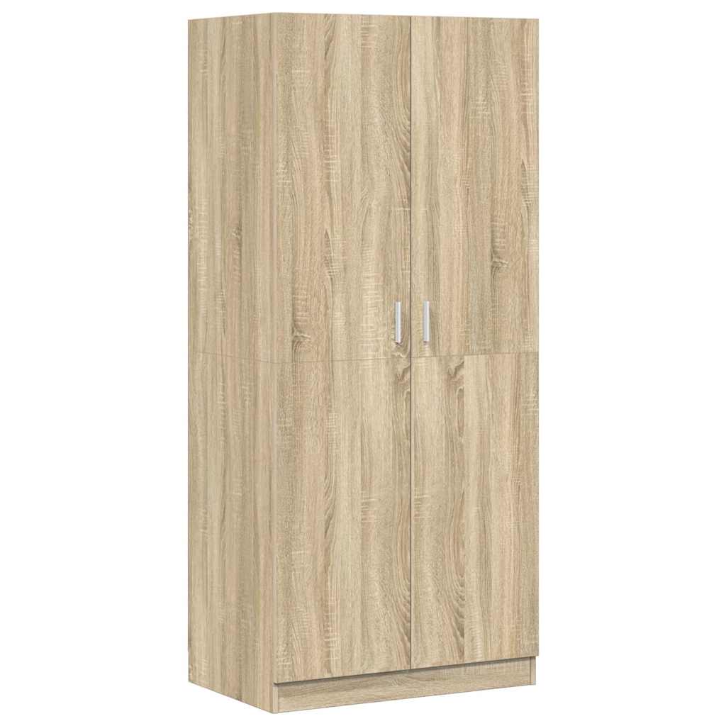 Kleiderschrank Weiß 80x52x180 cm Holzwerkstoff