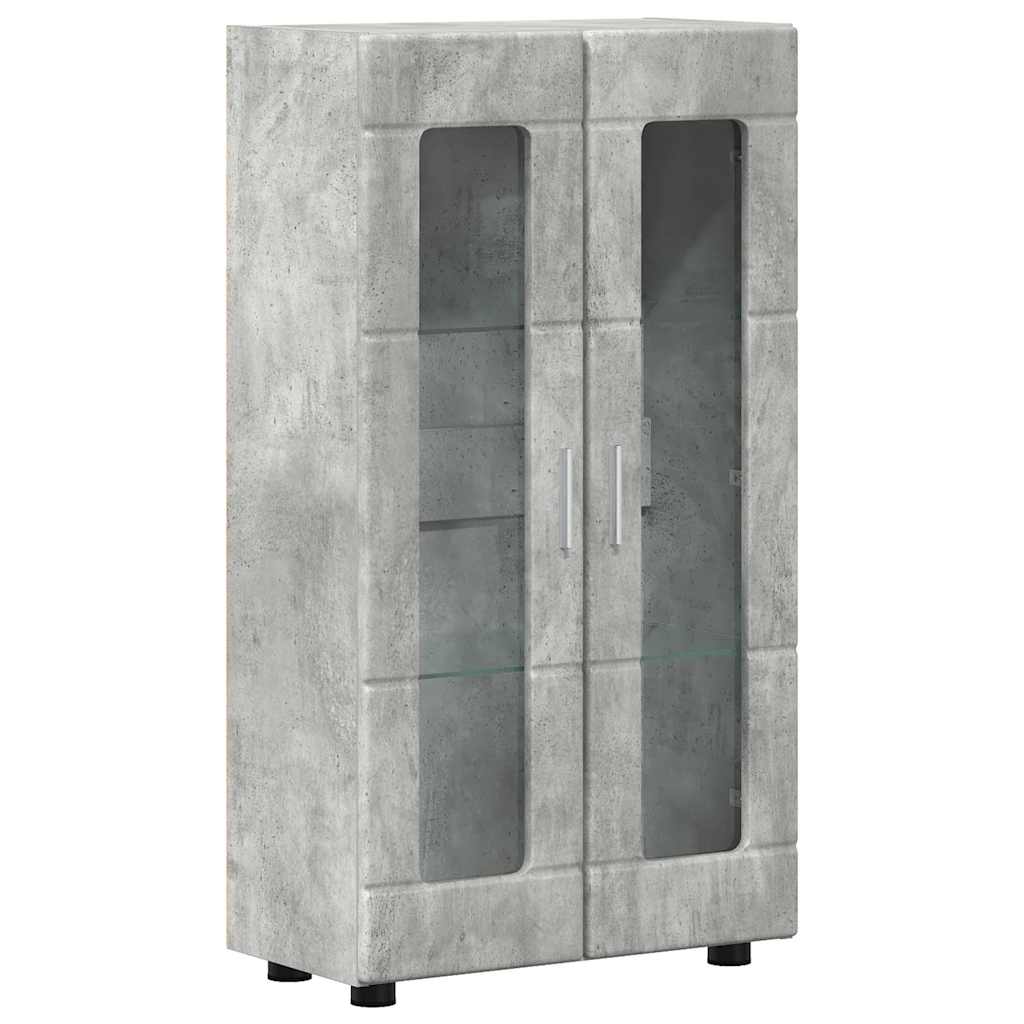 Highboard mit Regal FLORIN Weiß 60 x 35 x 182 cm Holzwerkstoff