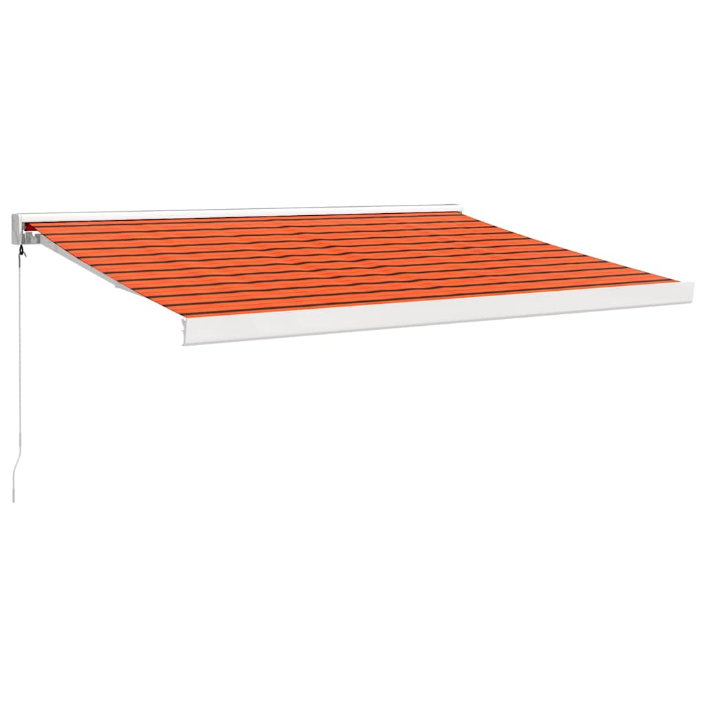 Markise Einziehbar Blau und Weiß 4x3 m Stoff und Aluminium