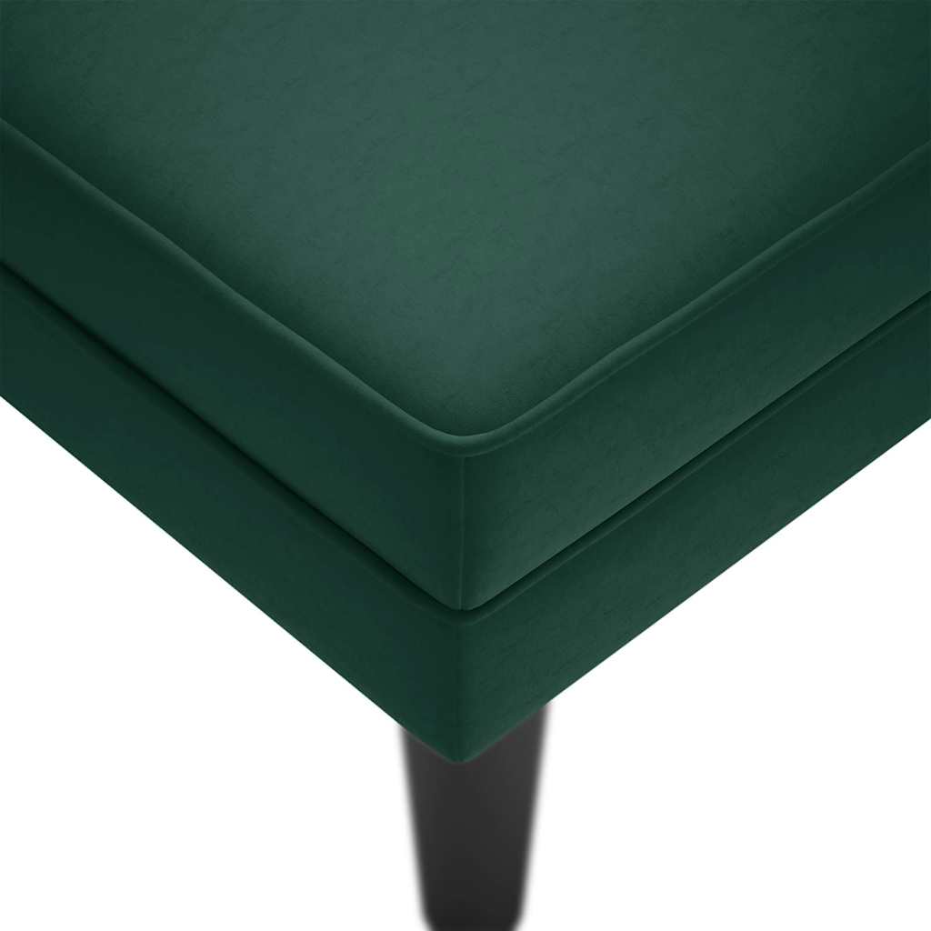 Chaiselongue mit Kissen und Rechter Armlehne Blau Samt