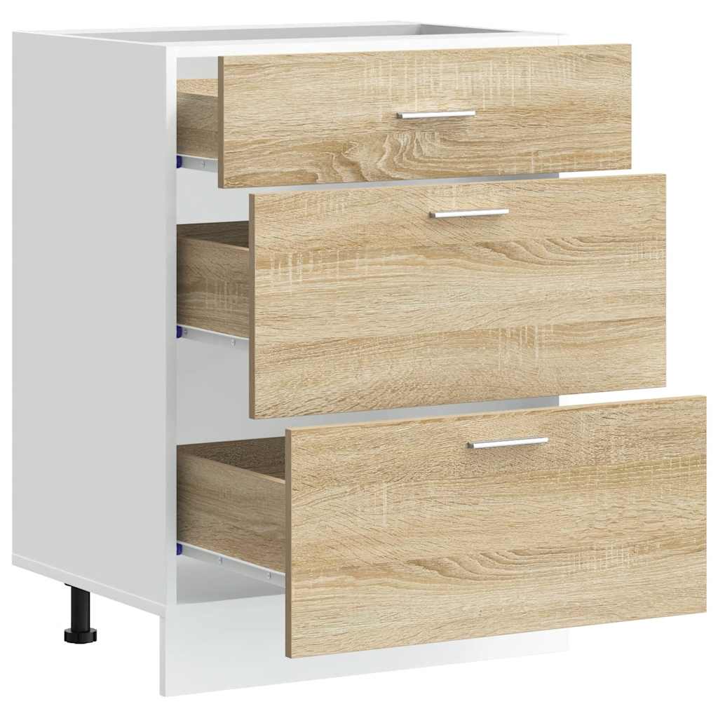 Unterschrank Lyon Weiß 60x46x81,5 cm Holzwerkstoff