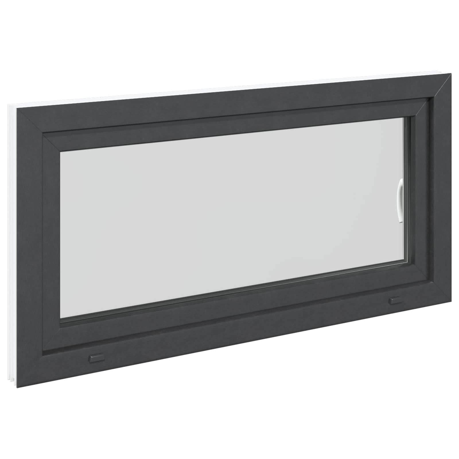 Kellerfenster RISOR 50 x 50 cm PVC und Glas Weiß