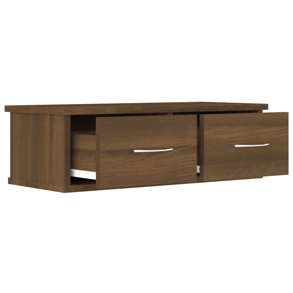 Wand-Schubladenregal Weiß 60x26x18,5 cm Holzwerkstoff
