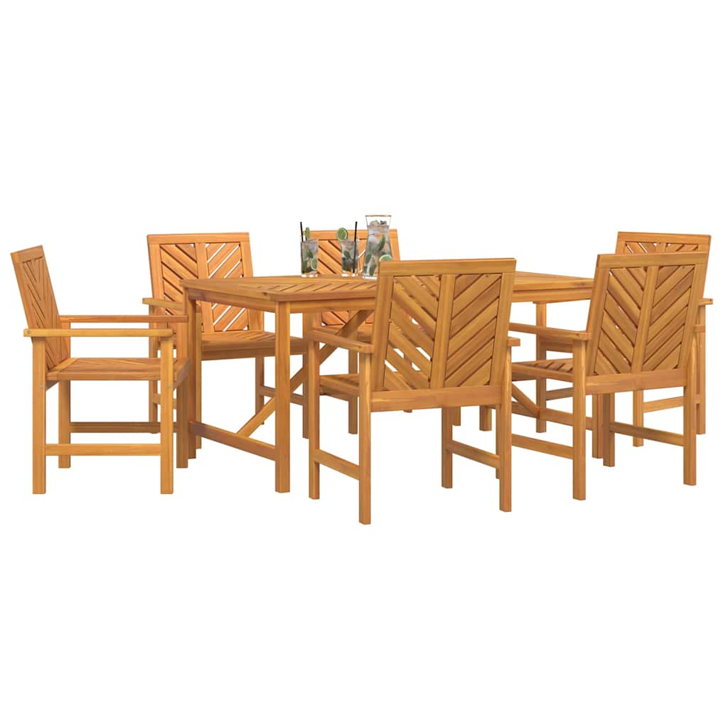 Garten Essgruppe 3 Stk. Braun Massivholz Akazie