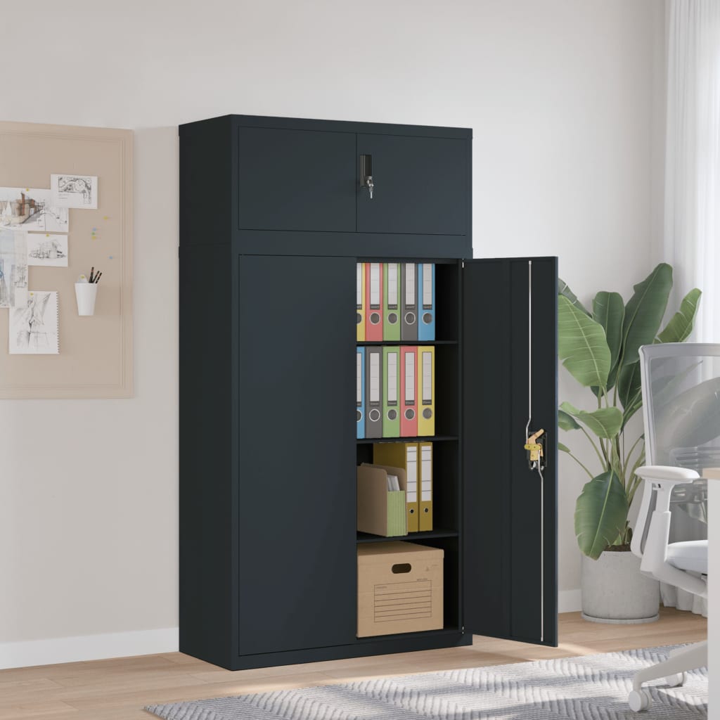 Aktenschrank Weiß 90x40x110 cm Stahl
