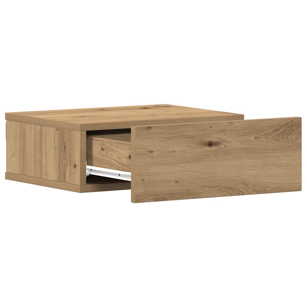 Hängender Nachttisch Weiß 40x30x15 cm Holzwerkstoff