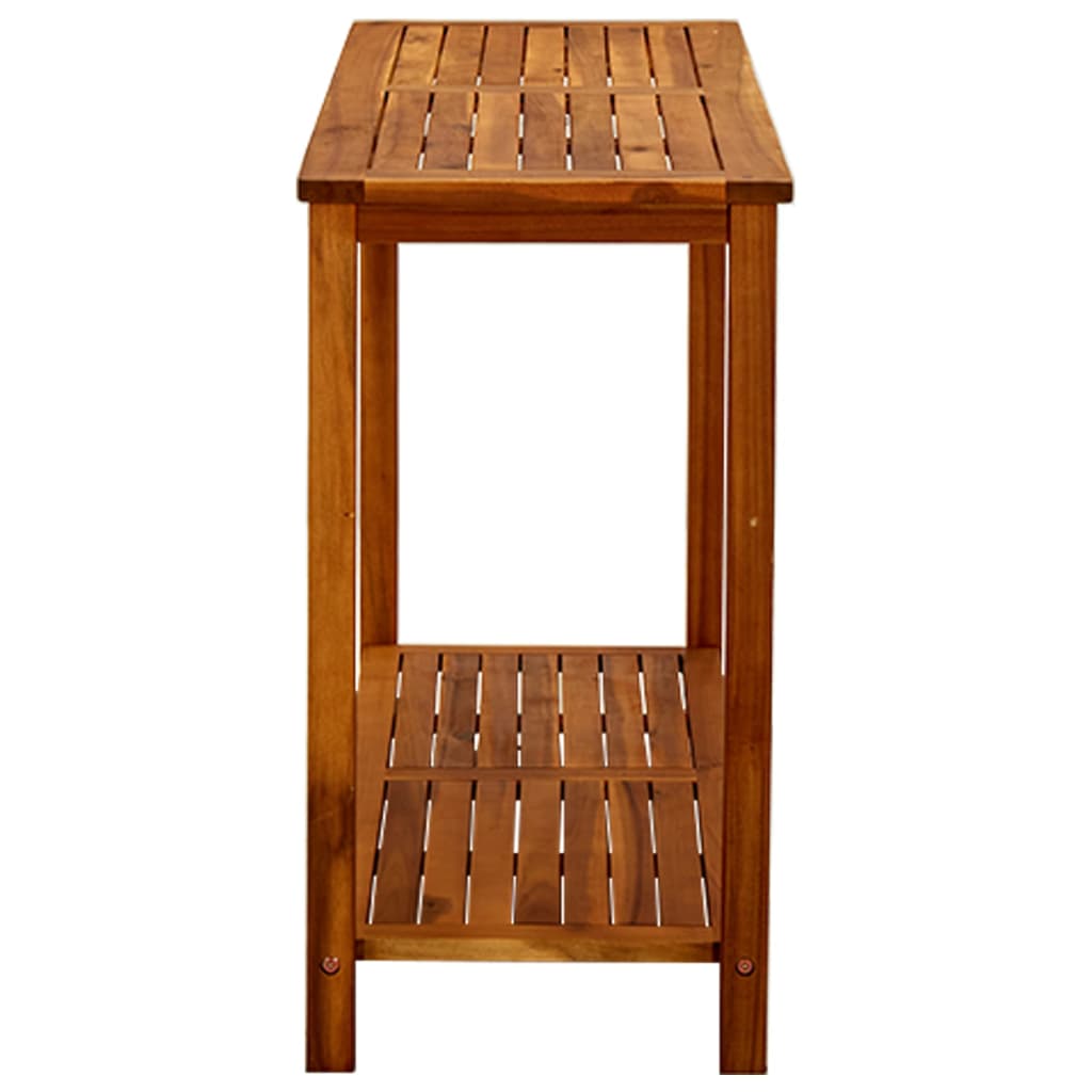 Gartenkonsole Tisch Helles Akazienholz 80 x 35 x 75 cm