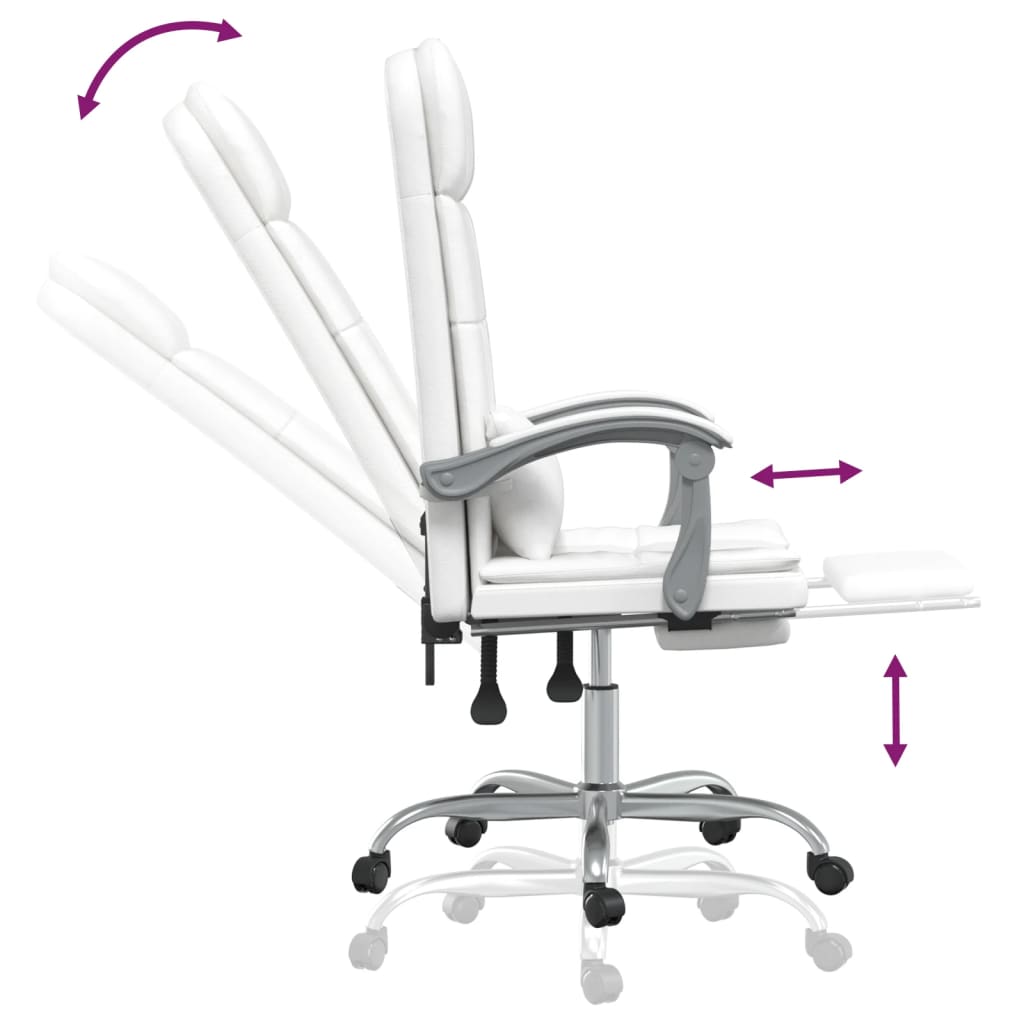 Bürostuhl mit Massagefunktion Schwarz Kunstleder