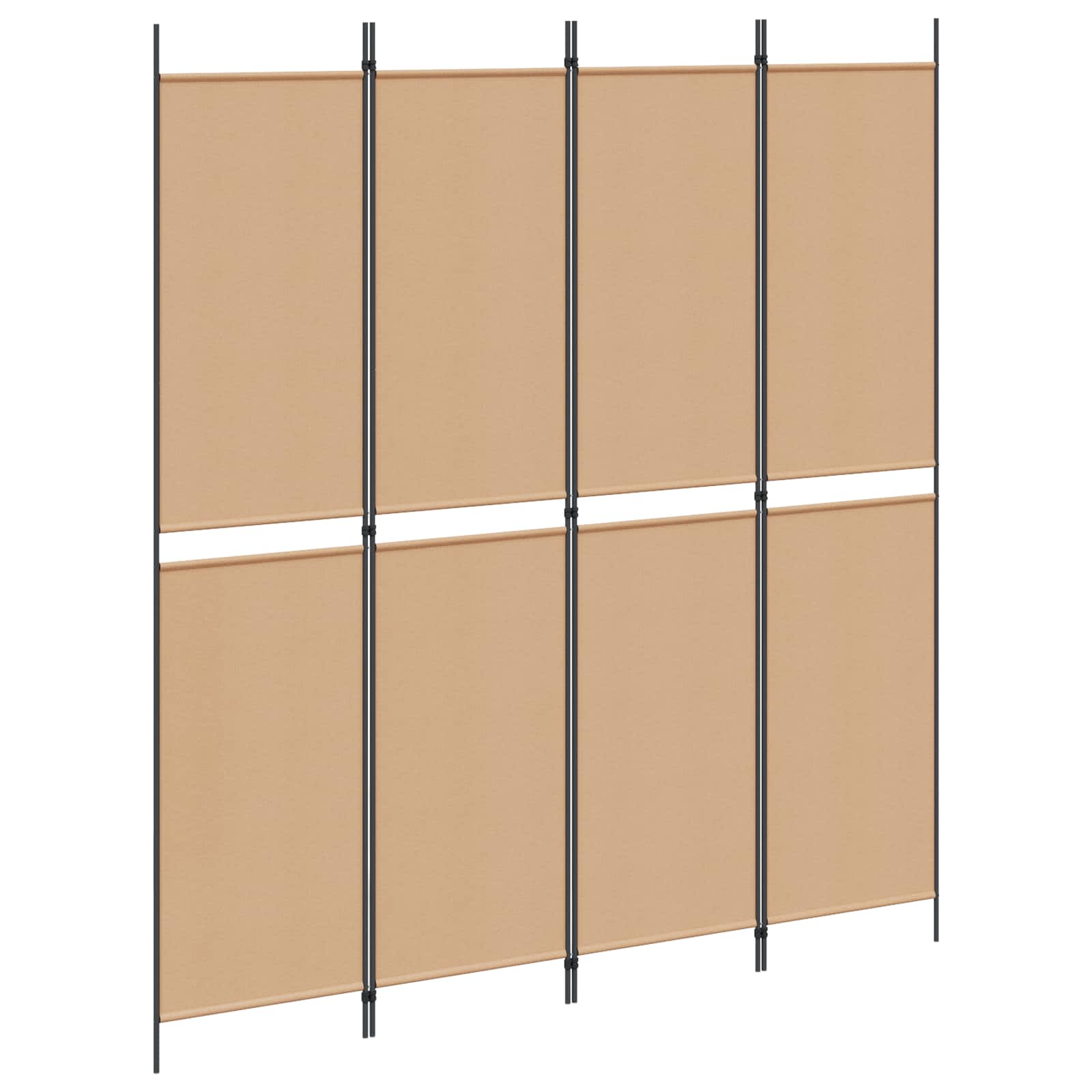 3-teiliger Raumteiler Beige 150 x 180 cm Stoff