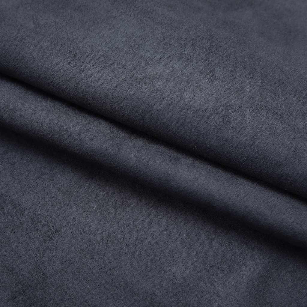 Verdunkelungsvorhänge mit Haken 2 Stk. Anthrazit 140x175 cm
