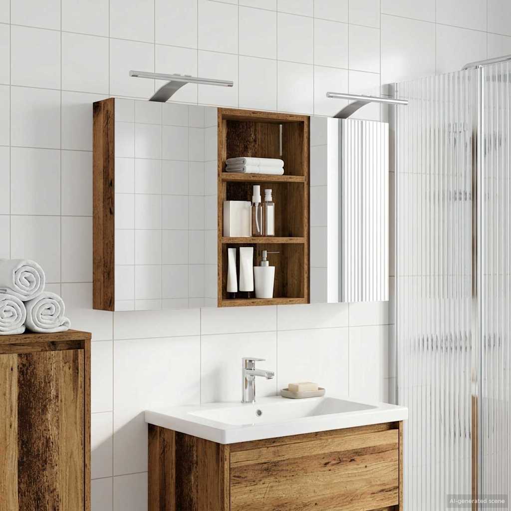 Badezimmerschrank-Set 3 pcs 80 x 10,5 x 50 cm Holzwerkstoff