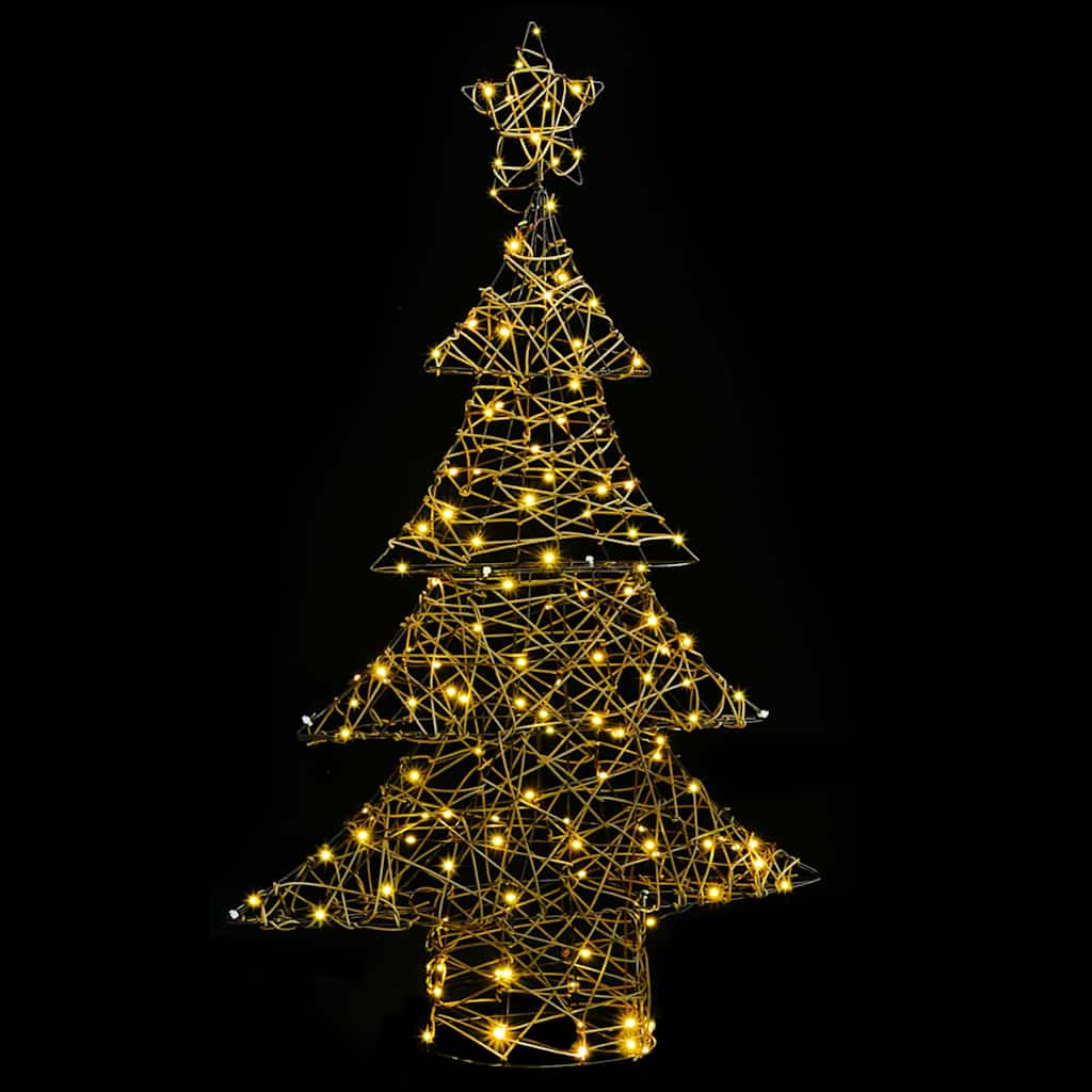 Weihnachtsbaum mit 120 LEDs Warmweiß 120,5 cm PET