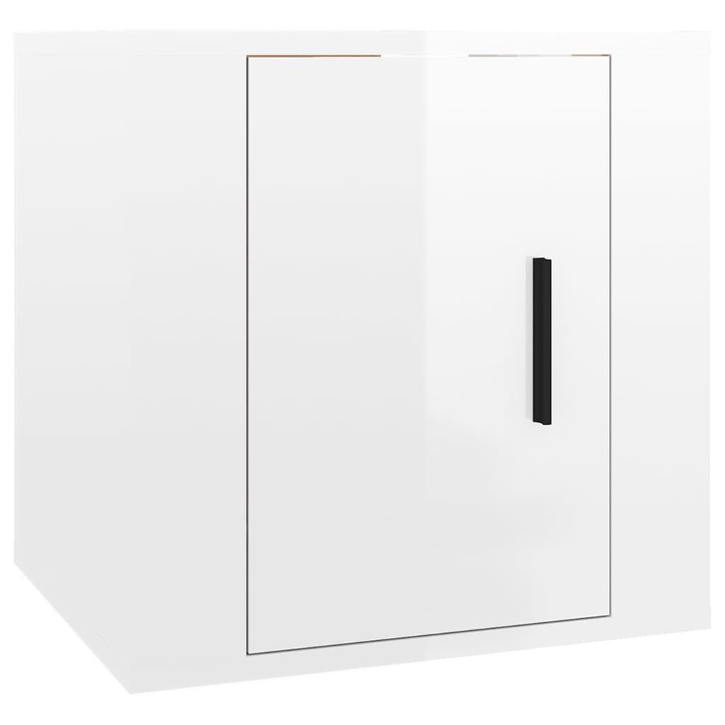 3-tlg. TV-Schrank-Set Weiß Holzwerkstoff