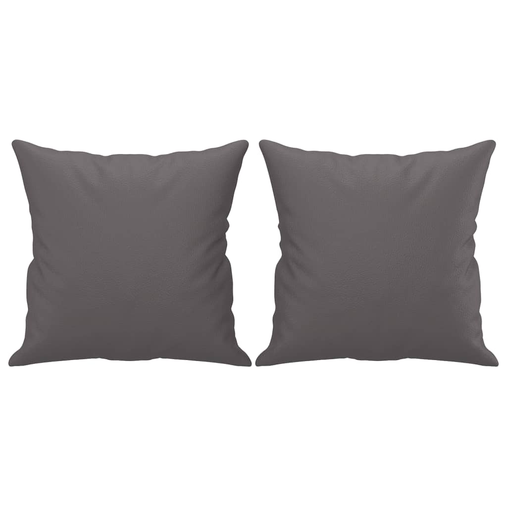 2-Sitzer-Sofa mit Zierkissen Weinrot 120 cm Kunstleder