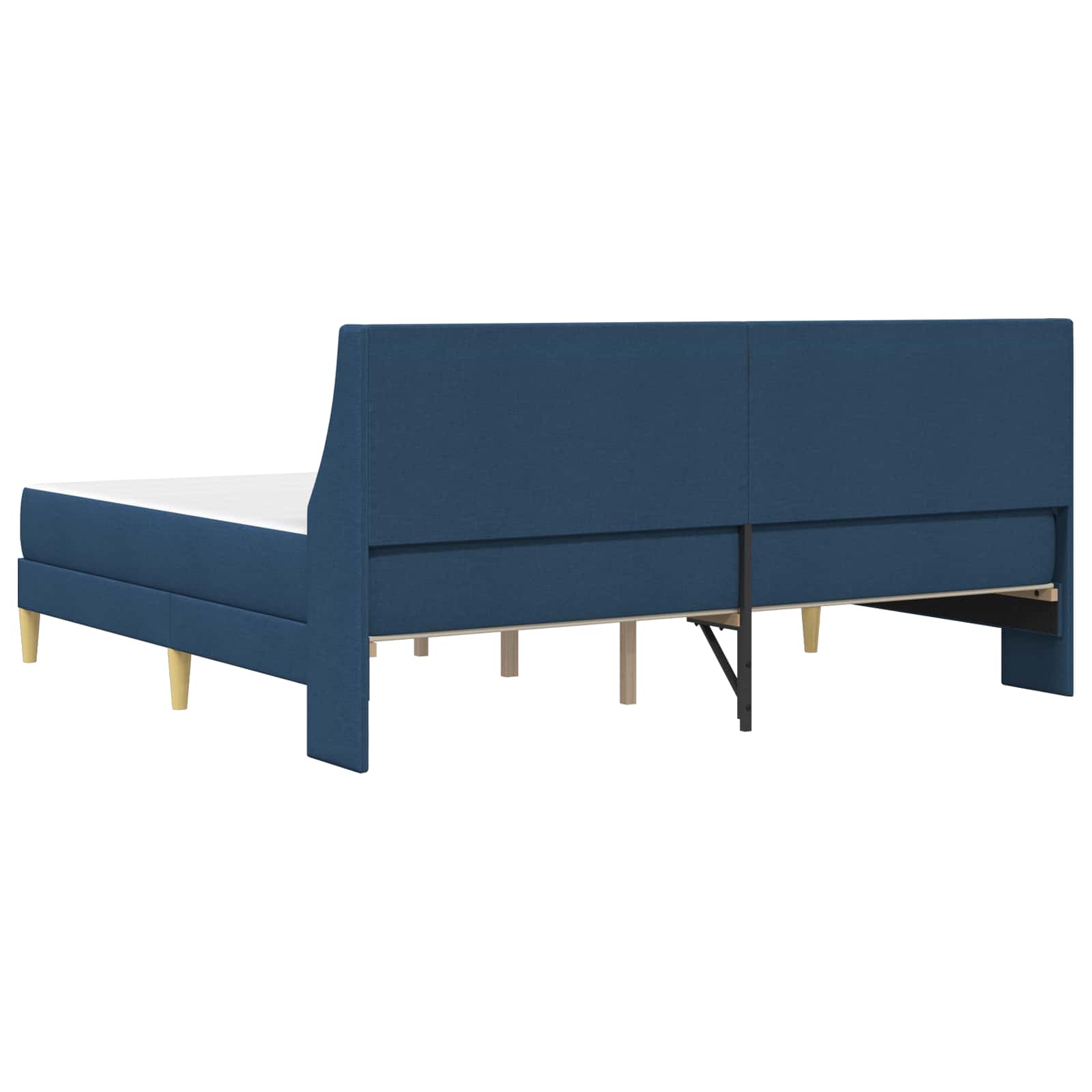 Bettgestell mit Matratze Hellgrau 80x 200 cm Polyester