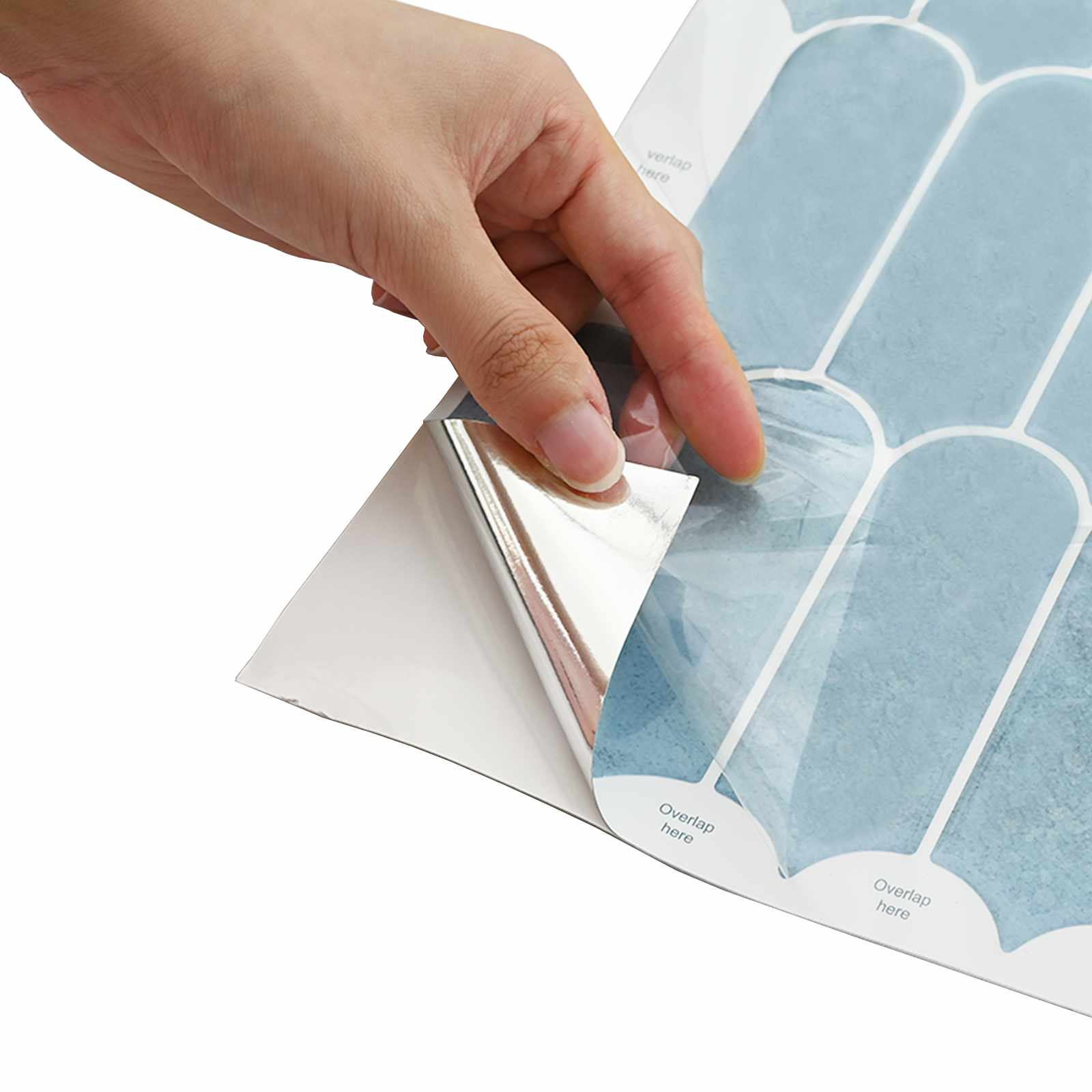 Federfliese 10 pcs Grau Marmor 30 x 30 cm Polyurethan und PET