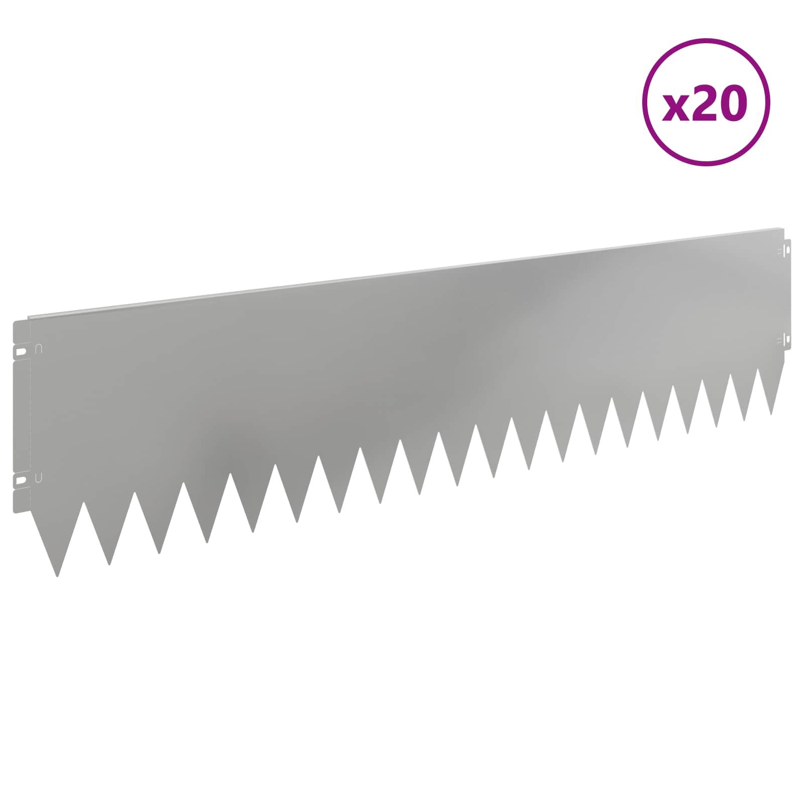 Raseneinfassung 10 pcs 103 x 10 cm Stahl Schwarz