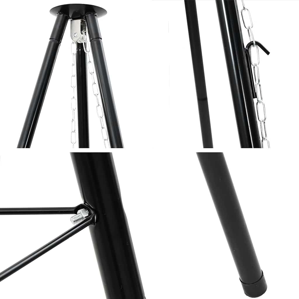 Lagerfeuer Stativ Schwarz 92 x 92 x 151,5 cm Stahl