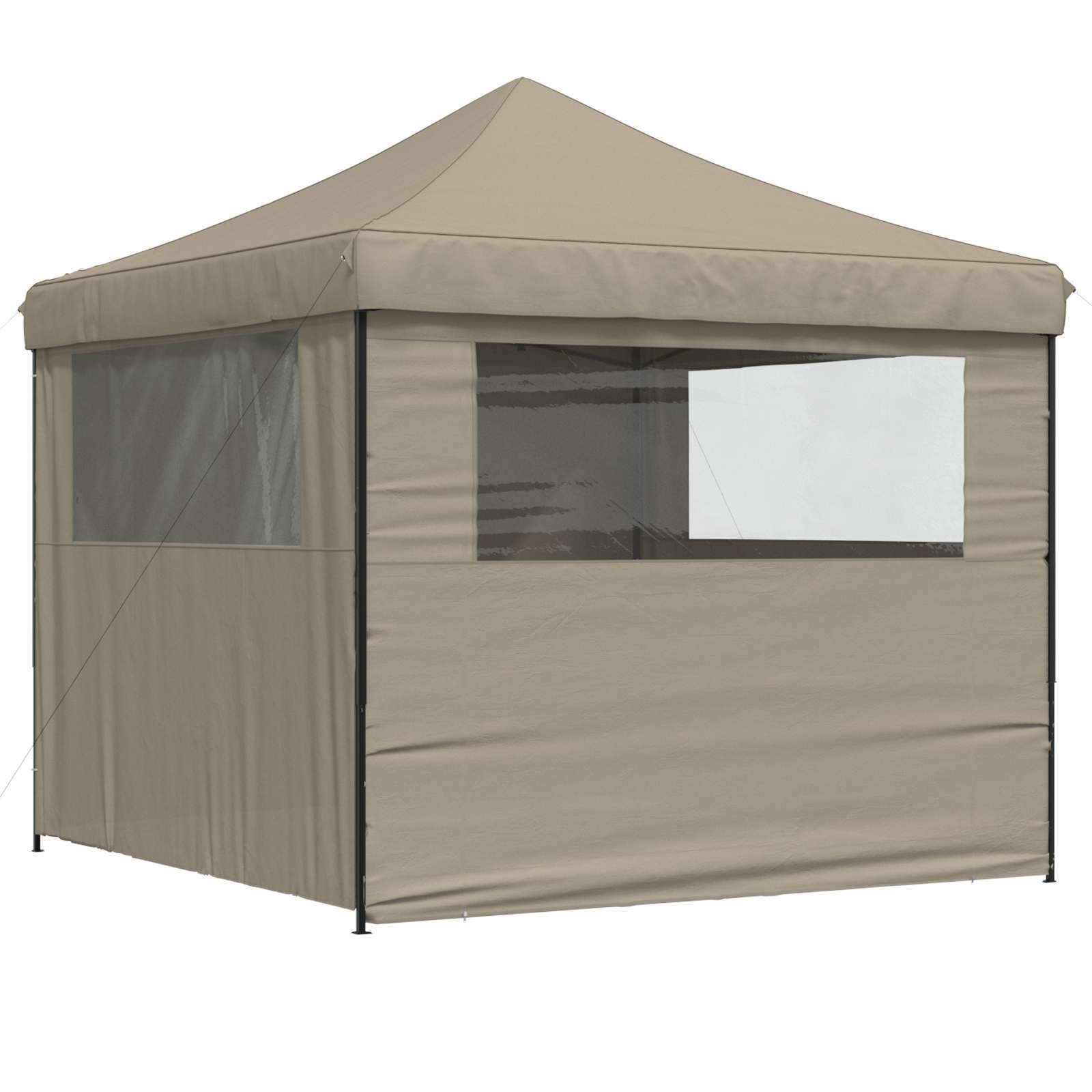 Partyzelt Faltbar Pop-Up Schwarz 292x292x315 cm