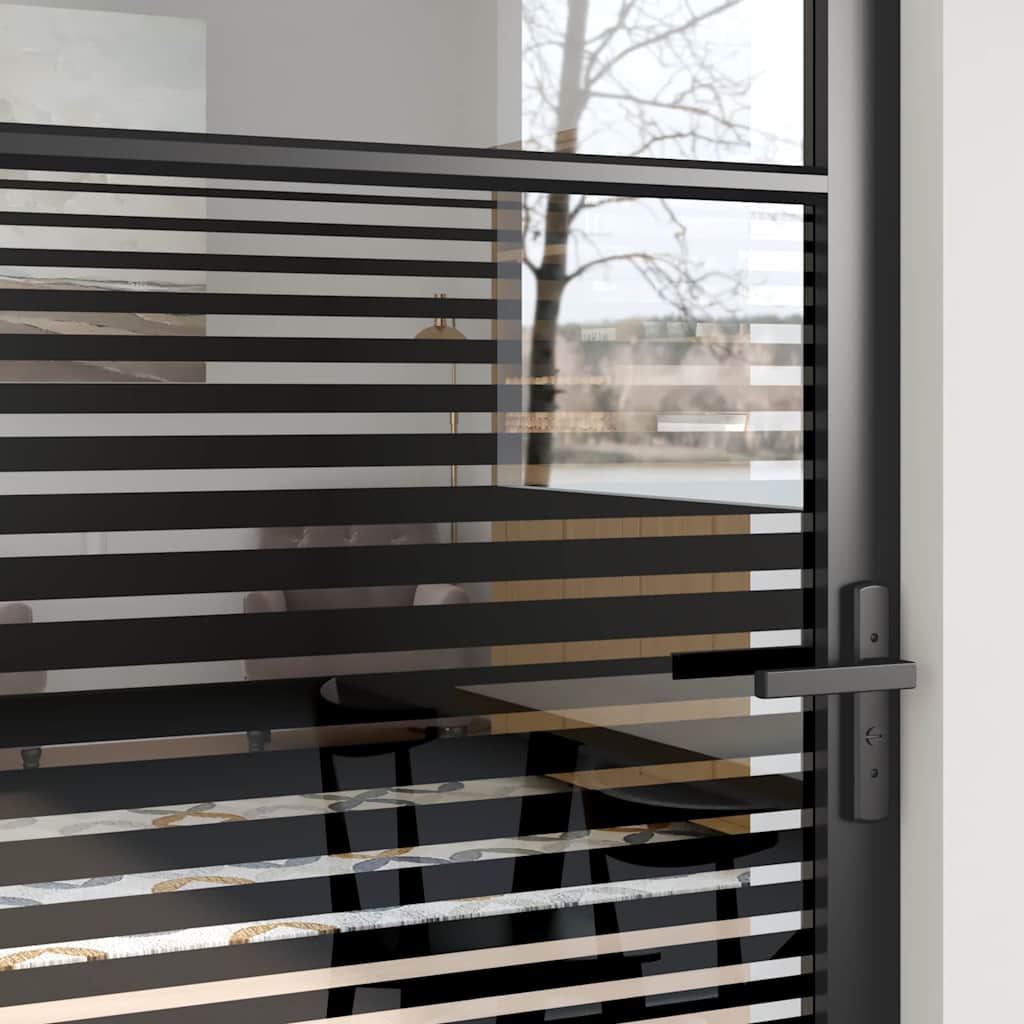 Innentür ESG Glas und Aluminium 76x201,5 cm Schwarz