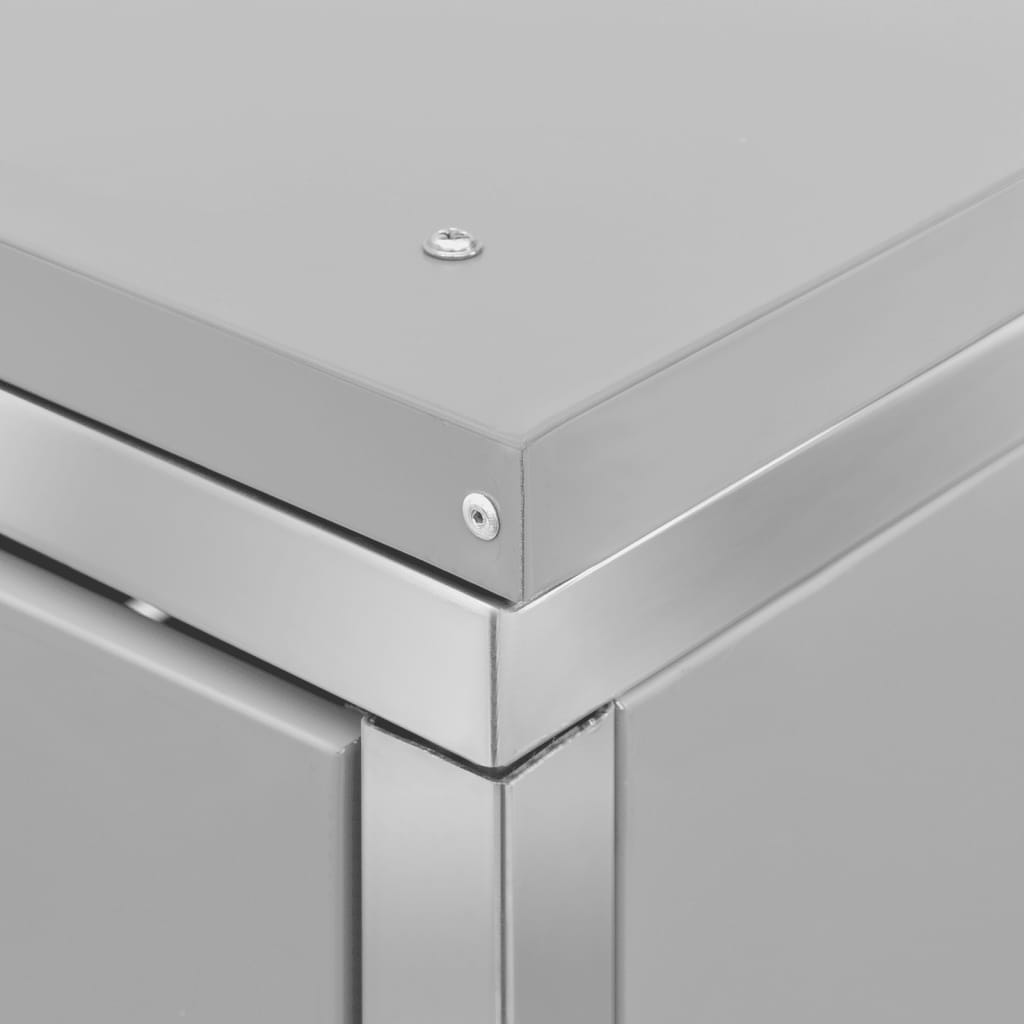 Mülltonnenbox für 3 Tonnen 207x77,5x112,5 cm Edelstahl