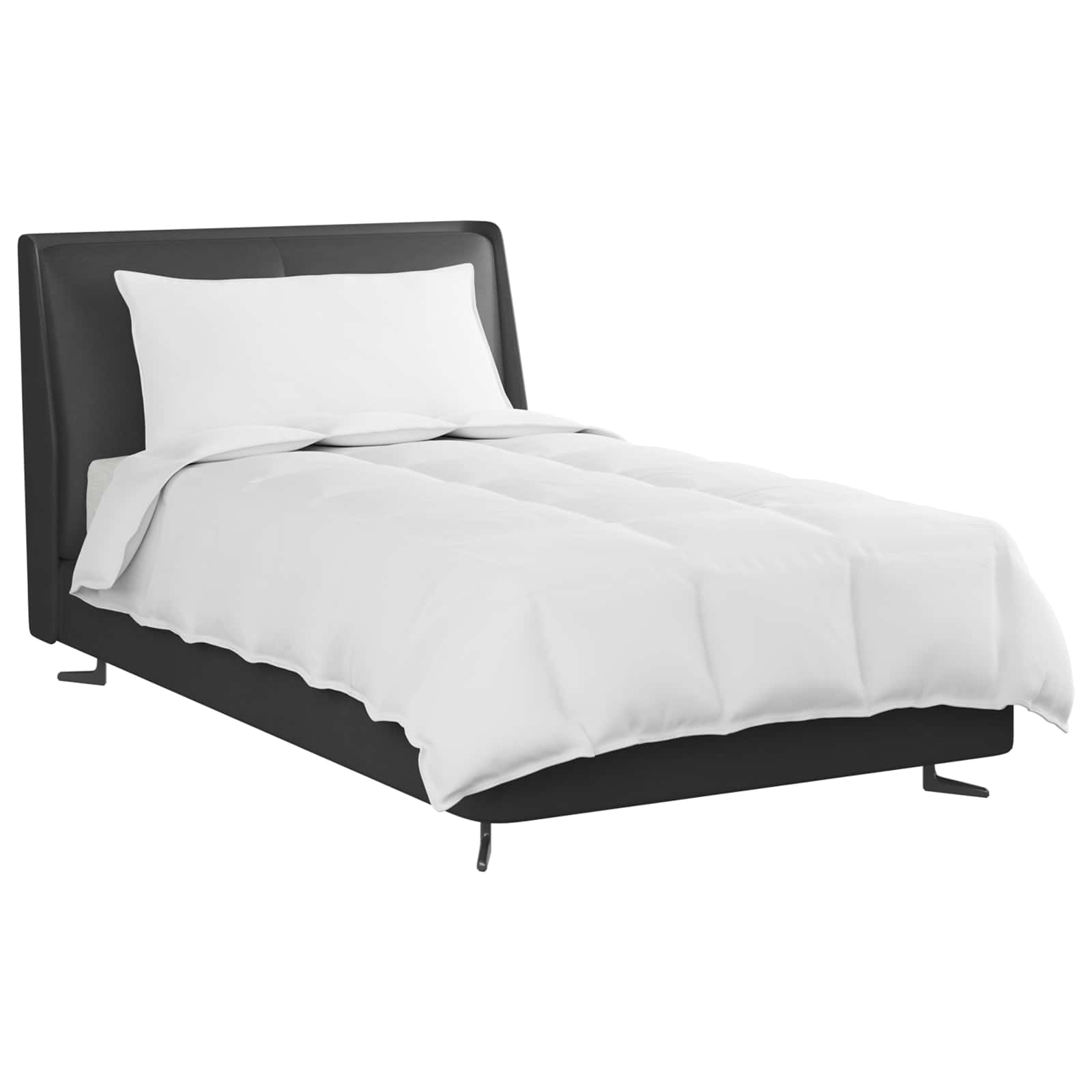 2-in-1 Bettdecke mit Kissen 2 pcs Weiß Daunenfeder