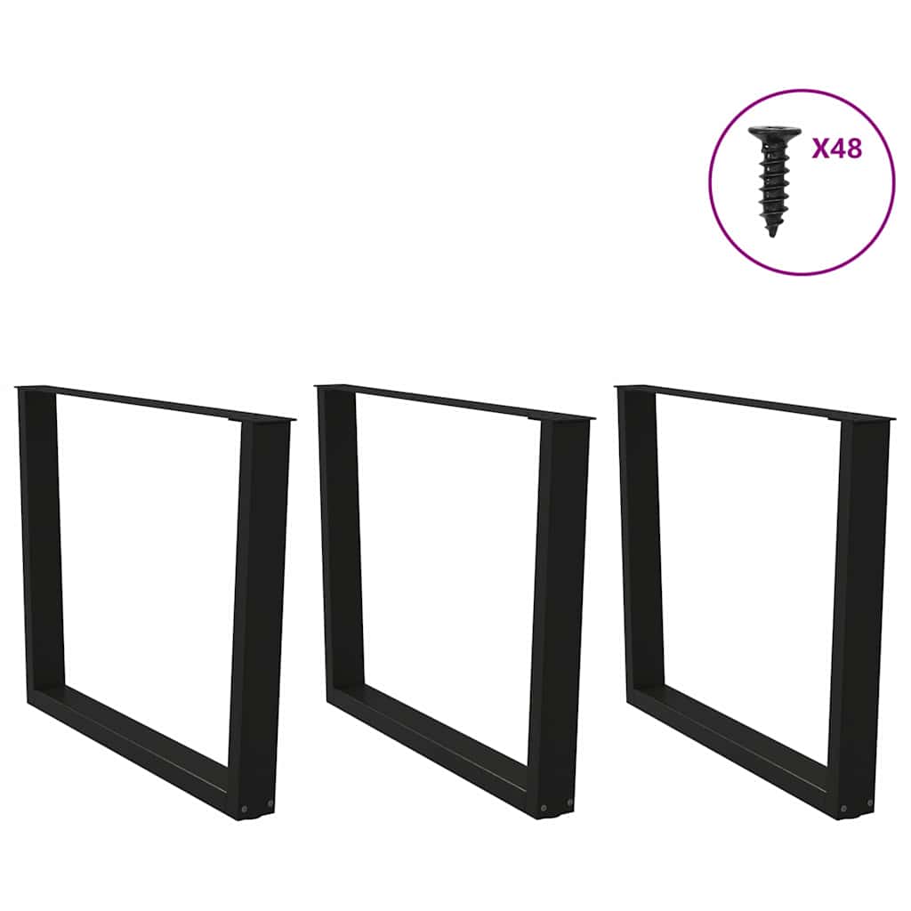 Couchtischbeine V-Form 2 Stück Schwarz 30x(30-31,3) cm Stahl