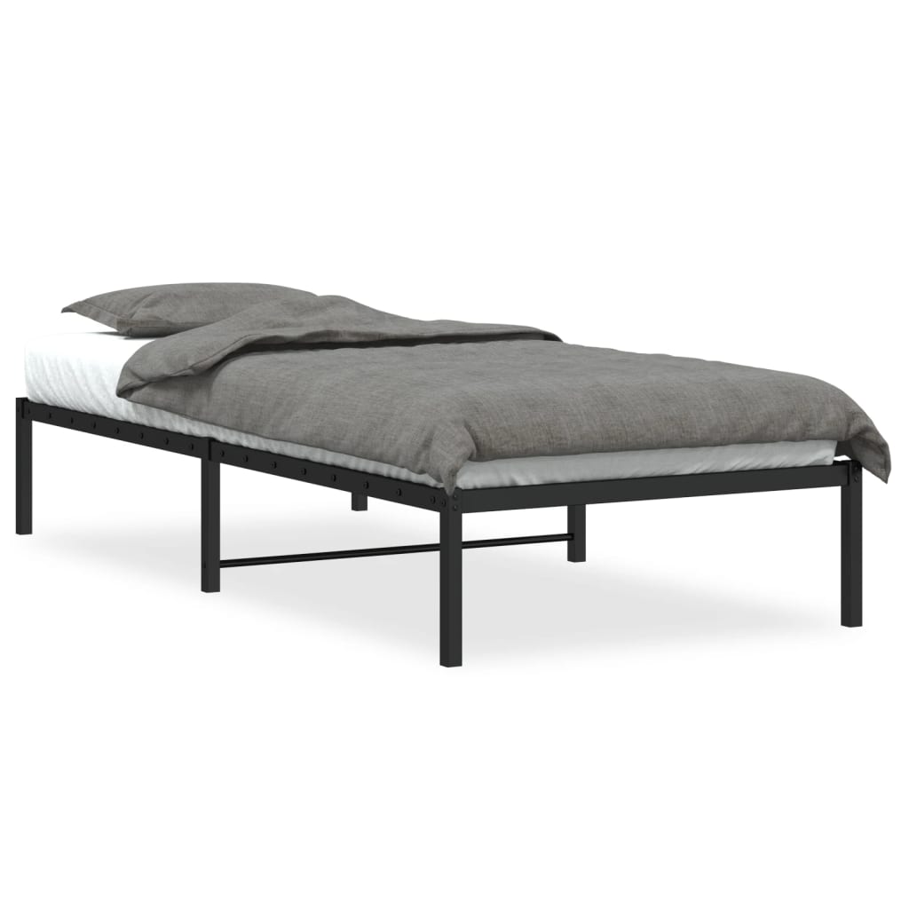 Bettgestell Metall Schwarz 75x190 cm
