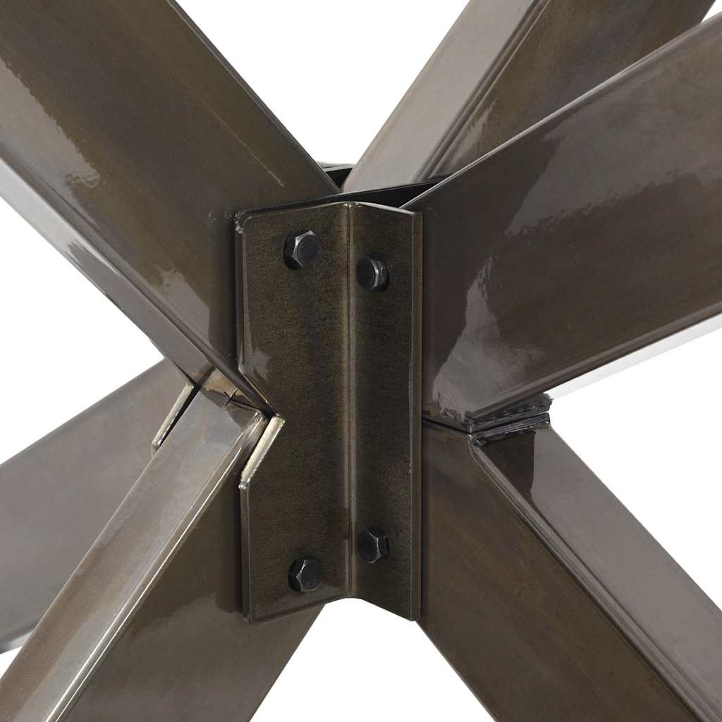 Couchtischbein in Spinnenform Naturstahl 98x58x(42-43) cm Stahl