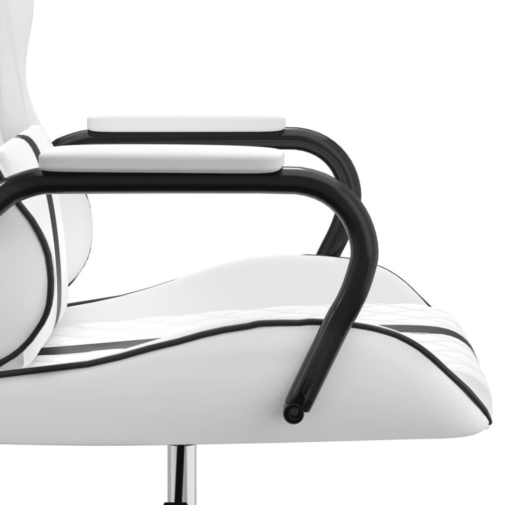 Gaming-Stuhl mit Massagefunktion Gold und Schwarz Kunstleder