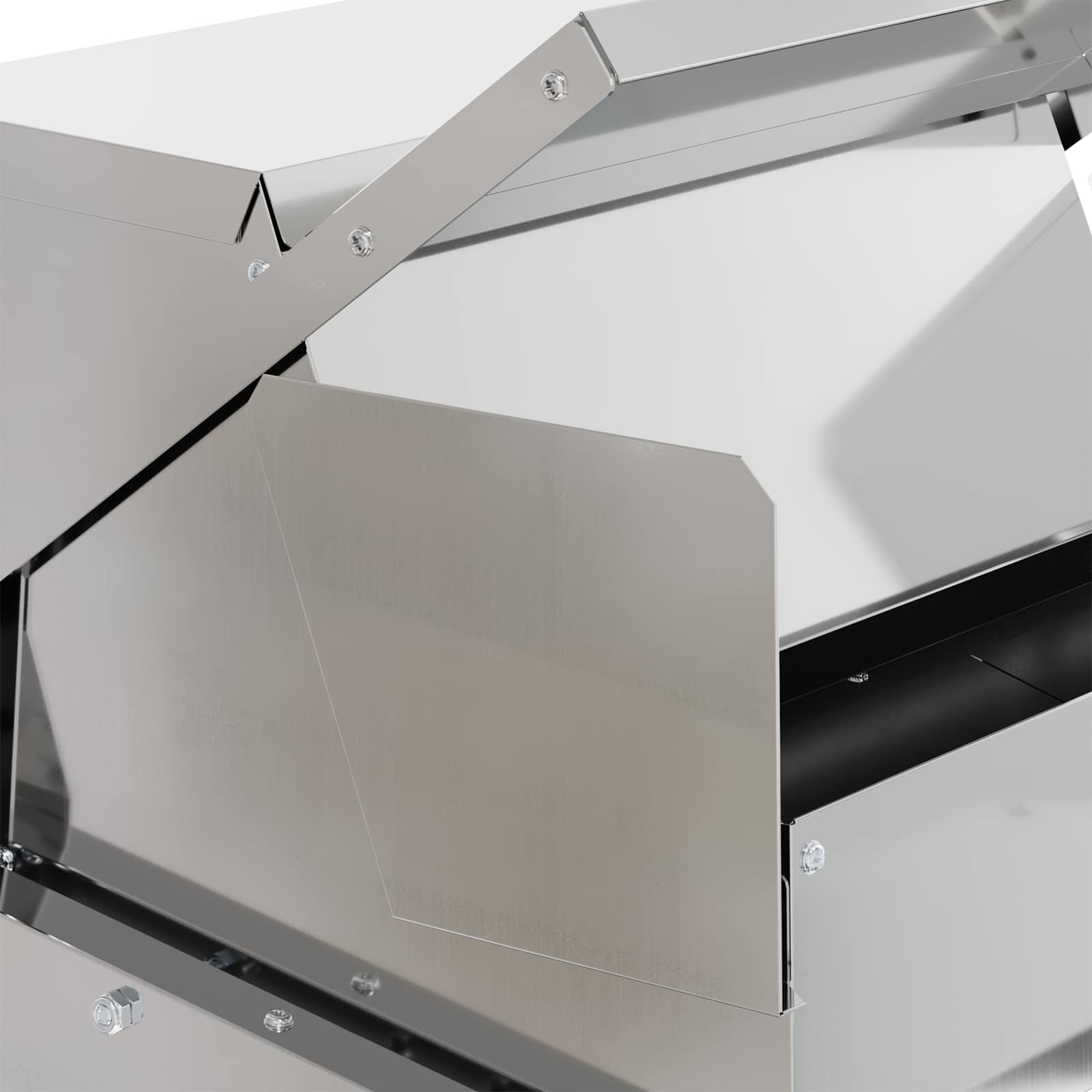 Hühnertretfeeder Schwarz 50 x 40 x 29 cm Kaltgewalzter Stahl