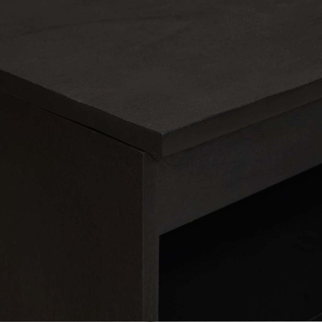 Sideboard mit Regal Braun 60 x 33 x 75 cm Massivholz Mango