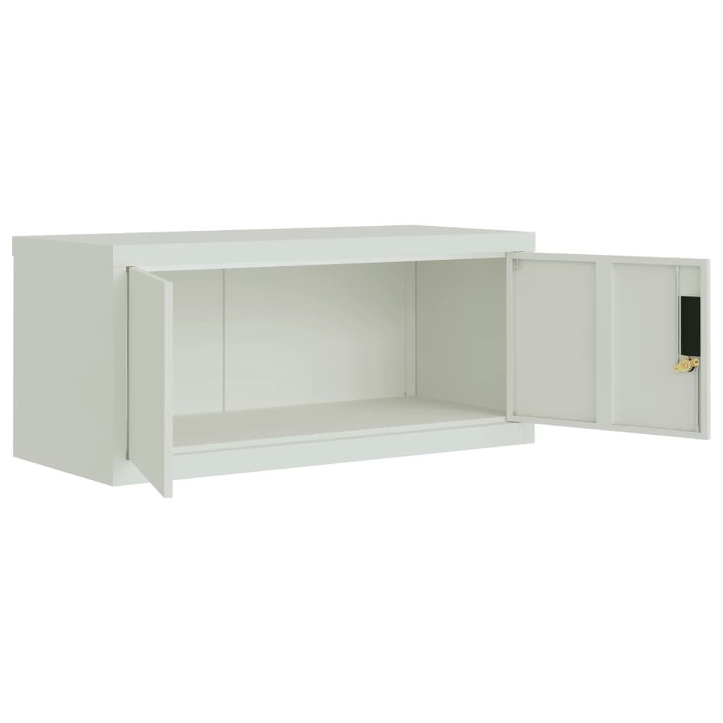 Aktenschrank Weiß 90x40x110 cm Stahl