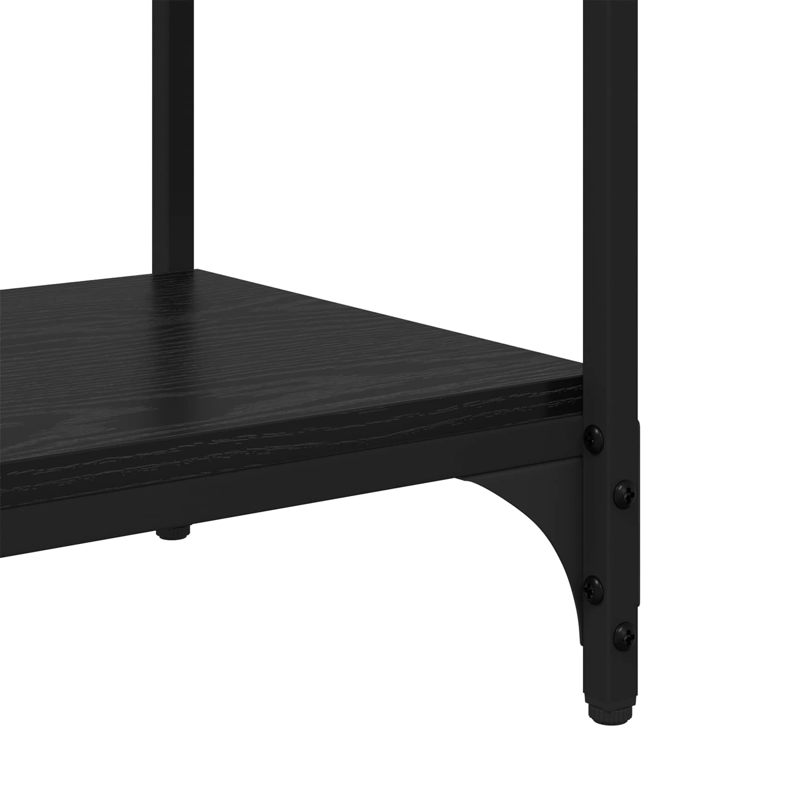 Bücherregal Schwarz 40x33x70,5 cm Holzwerkstoff und Stahl