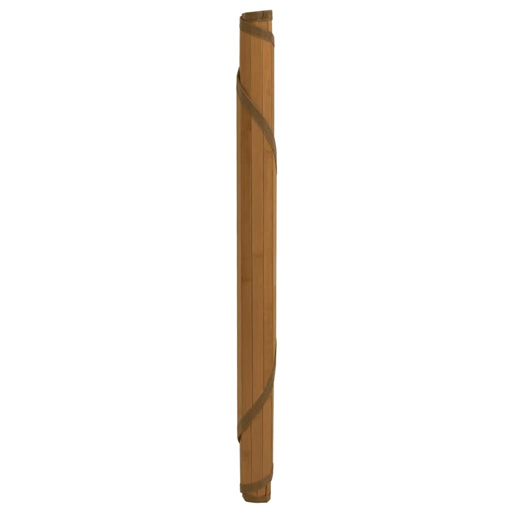 Teppich Rund Schwarz 60 cm Bambus