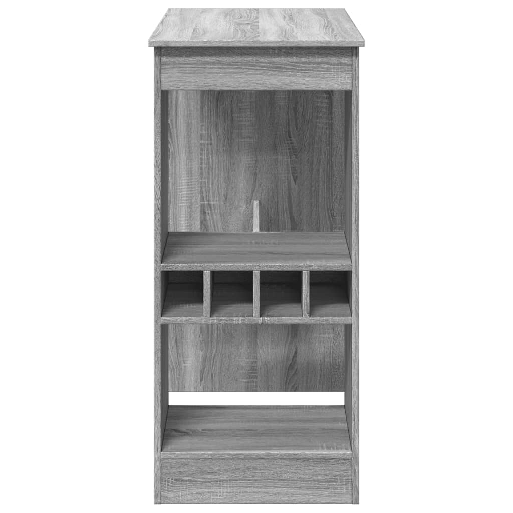 Bartisch mit Regal Schwarz Eichen-Optik 90 x 47,5 x 103,5 cm