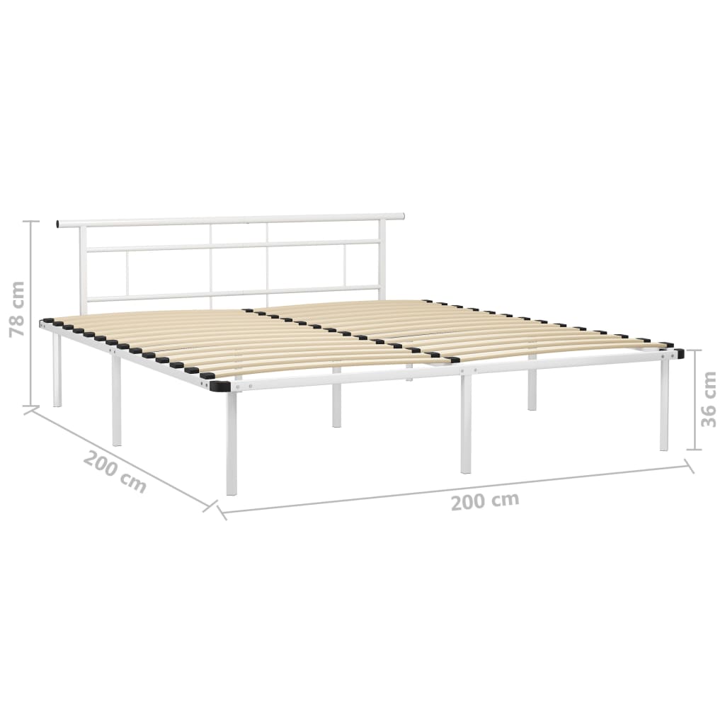 Bettgestell Grau Metall 90x200 cm