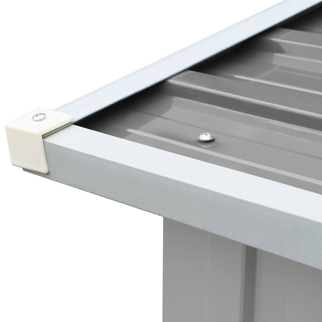 Brennholzlager aus verzinktem Stahl 330 x 92 x 153 cm Grau