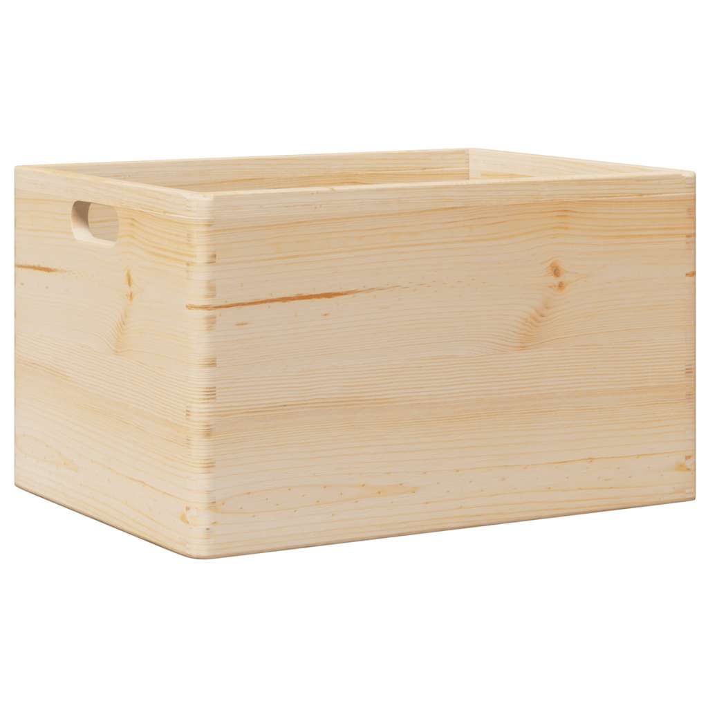 Holzkiste mit Deckel 40x30x13 cm Massivholz Kiefer