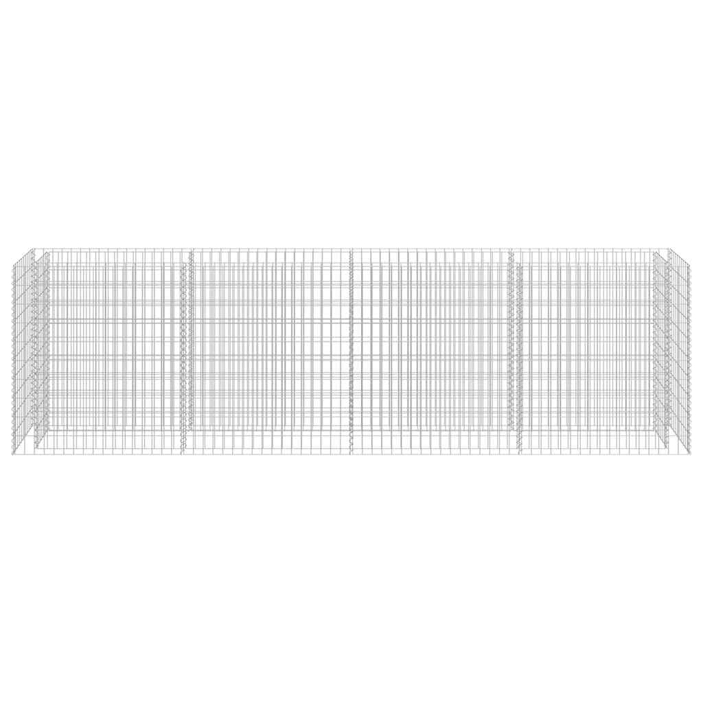 Gabionen-Hochbeet Verzinkter Stahl 450×90×100 cm