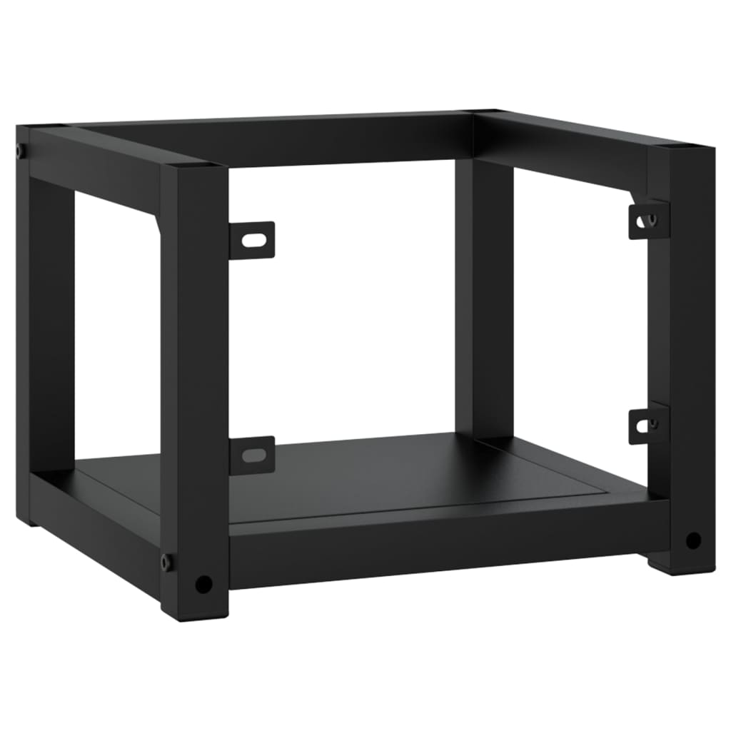 Badezimmer Wand-Waschtischgestell Weiß 59x38x31 cm Eisen