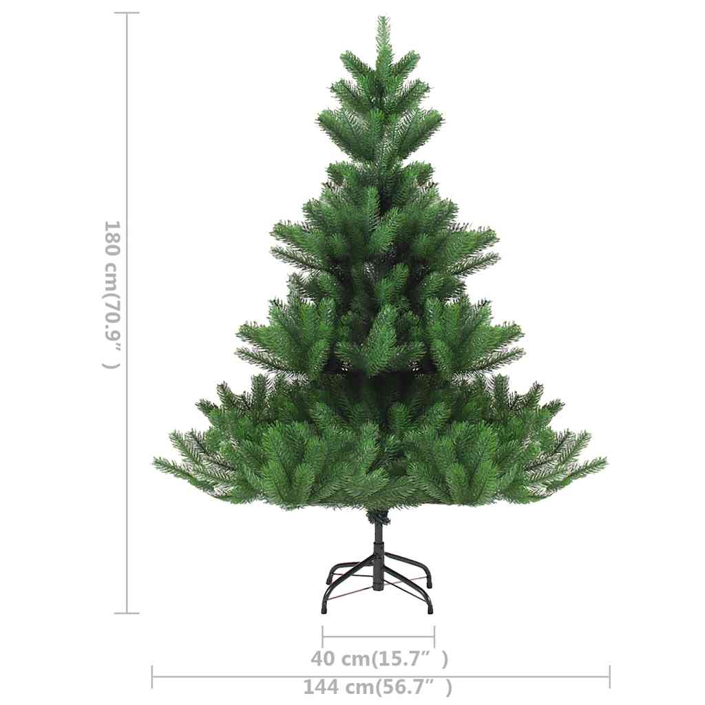 Künstlicher Weihnachtsbaum Nordmann LED & Kugeln Grün 150 cm