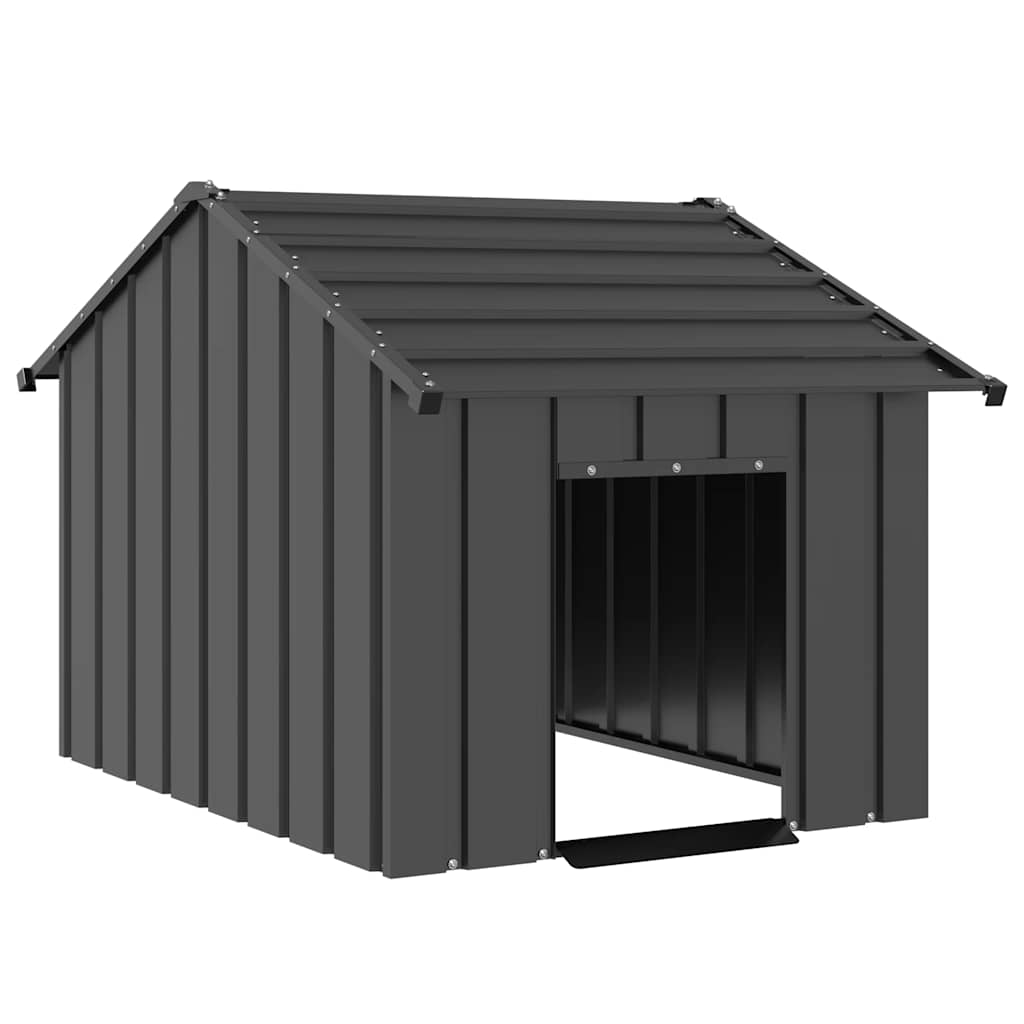 Hundehütte mit Dach 85x107x81 cm Verzinkter Stahl